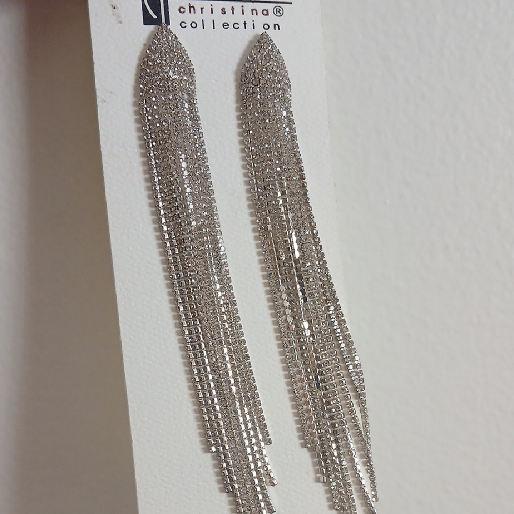 Elegant Women's Silver Dangle Earrings